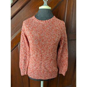 L.L.Bean Womens Sweater XS Marled Knit Crewneck Long Sleeve Casual Pullover
